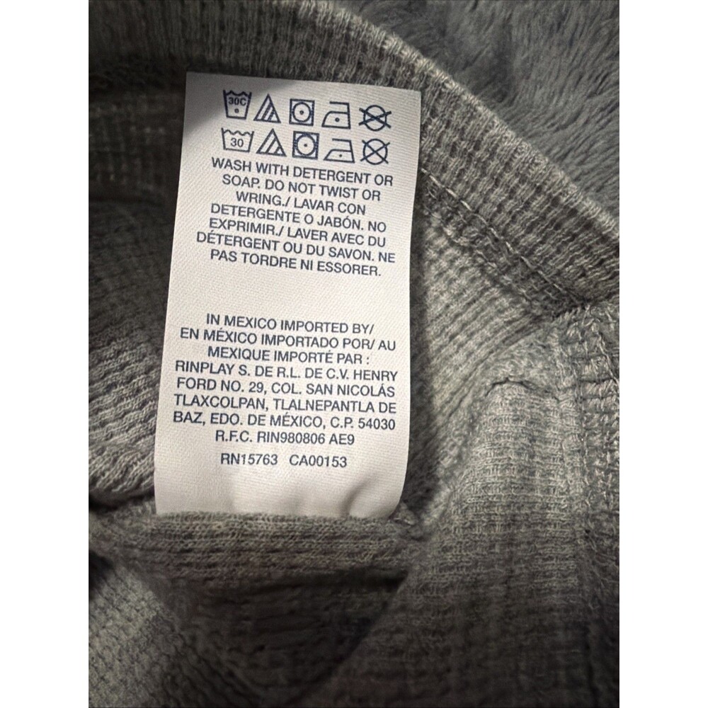LARGE Mens Polo Ralph Lauren Thermal Waffle Knit Long Sleeve Gray - Picture 8 of 9